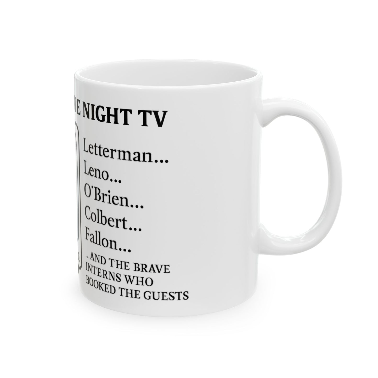 In Memoriam Late Night Talk Shows Mug (11 oz)