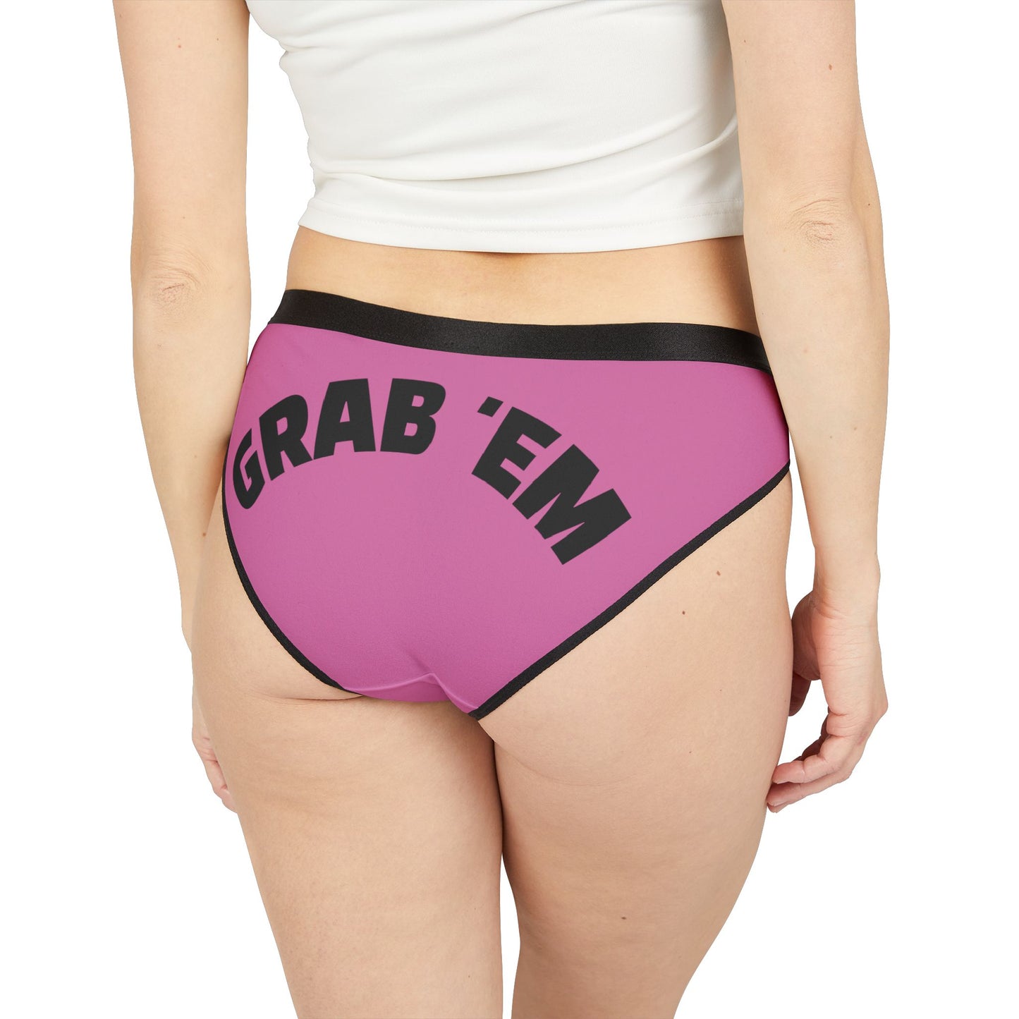 Grab 'Em By The Peach - Pink Briefs, Cheeky Lingerie, Comfy Sleepwear, Gift for Her, Self-Care Essentials