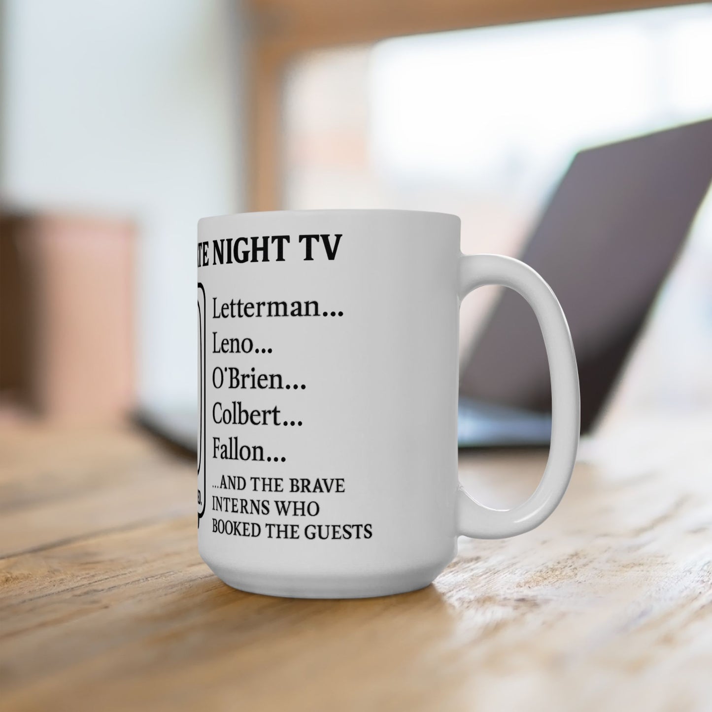 In Memoriam Late Night Talk Shows Mug (15 oz)