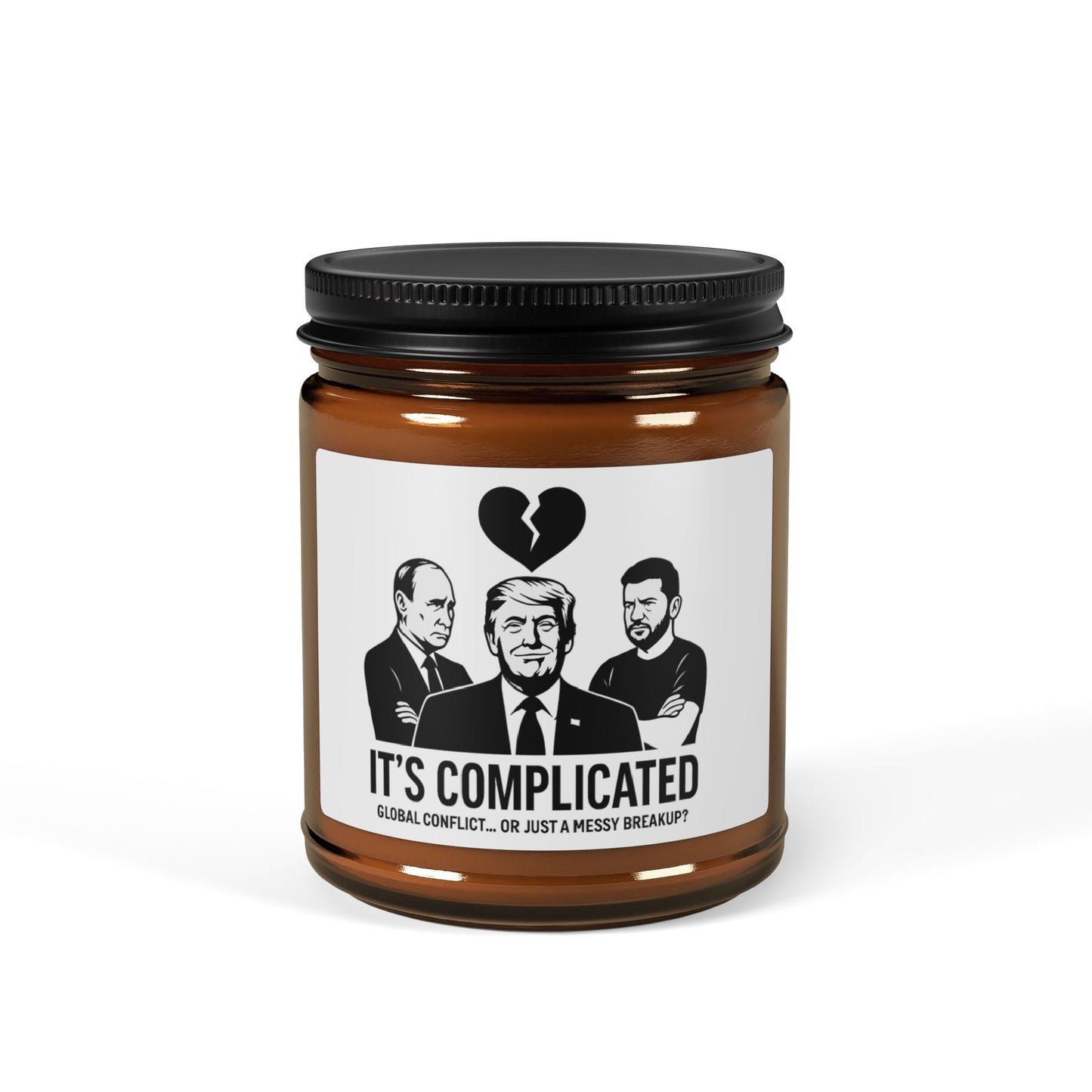 It's Complicated - Scented Soy Candle, Amber Jar, Cozy Home Decor, Gift for TV Lovers, Memorial Candle, Relaxing Scent